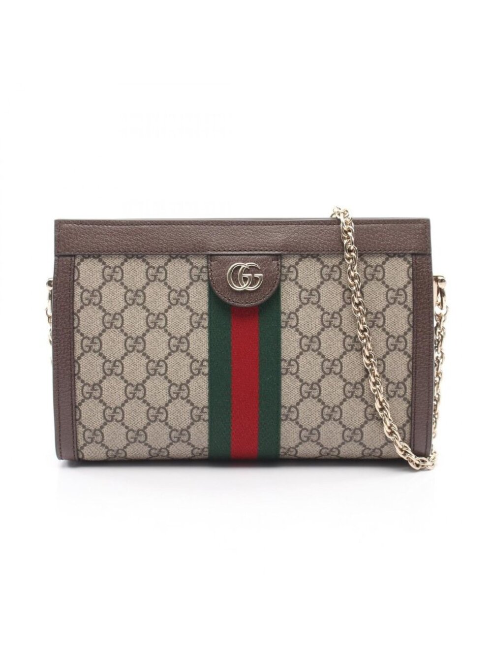 Gucci Shoulder Bag Ophidia Sherry Line GG Supreme Beige Canvas Leather